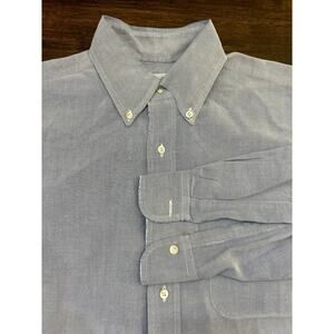 Vtg 80' Brooks Brothers Mens 15.5 32 Original Cotton Button Down Shirt OCBD Blue